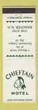 Matchbook Cover - Chieftain Motel Hanover NH DD Bean