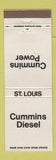 Matchbook Cover - Cummins Diesel St Louis MO Sikeston