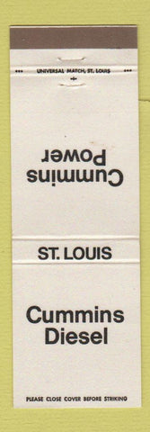 Matchbook Cover - Cummins Diesel St Louis MO Sikeston