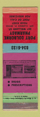 Matchbook Cover - Port Colborne Pharmacy ON Drug Store WEAR