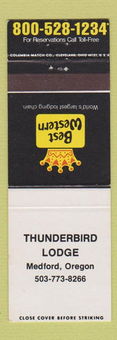 Matchbook Cover - Thunderbird Lodge Medford OR Best Western
