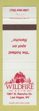 Matchbook Cover - Wildfire Casino Las Vegas NV
