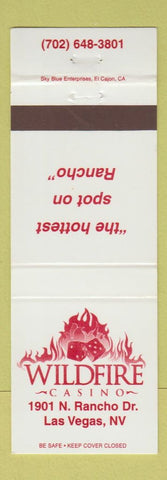 Matchbook Cover - Wildfire Casino Las Vegas NV