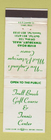 Matchbook Cover - Trull Brook Golf Course Tewksbury MA WEAR