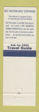 Matchbook Cover - Wittwer's Coral Hills Motel St George UT Best Western