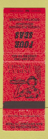 Matchbook Cover - Four Seas Chinese Polynesian Restaurant San Antonio TX
