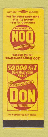 Matchbook Cover - Edward Don Chicago Miami Philadelphia distributors