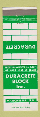 Matchbook Cover - Duracrete Block Manchester NH