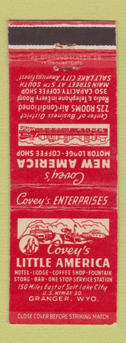 Matchbook Cover - Covey's Little Amera Granger WY Salt Lake City UT