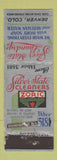 Matchbook Cover - Silver State Laundry Denver Colorado WEAR