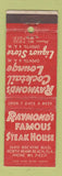 Matchbook Cover - Raymond's Famous Steak House North Miami Beach FL