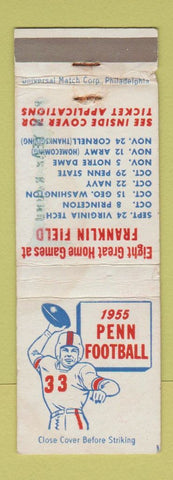 Matchbook Cover - 1955 Penn Football Schedule WORN