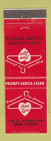 Matchbook Cover - New Love Dry Cleaning Denver Colorado