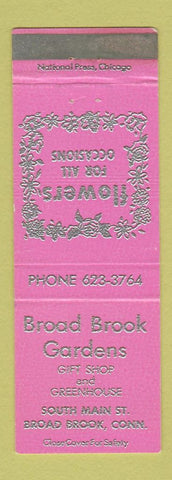 Matchbook Cover - Broad Brook Gardens CT WEAR