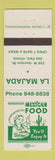 Matchbook Cover - La Majada Mexican Restaurant Oak Park IL