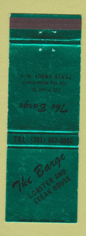 Matchbook Cover - The Barge Lobster and Steak House Perth Amboy NJ