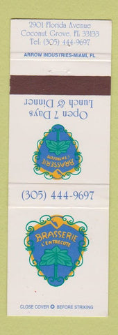 Matchbook Cover - Brasserie L Entrecote Coconut Grove FL