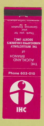 Matchbook Cover - Intellectually Handicapped Children's Society Auckland NZ