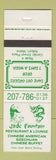 Matchbook Cover - Jade Fountain Chinese Restaurant Auburn ME
