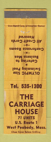 Matchbook Cover - The Carriage House West Peabody MA
