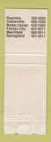Matchbook Cover - Taco House Mexican Food Roanoke Fairfax City VA WEAR