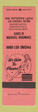 Matchbook Cover - Chinook Tavern Cafe Port Angeles WA