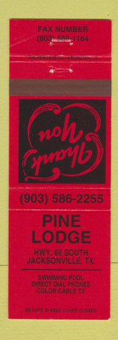 Matchbook Cover - Pine Lodge Jacksonville TX