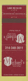 Matchbook Cover - Michael's Steak Chalet Swiss Vallage