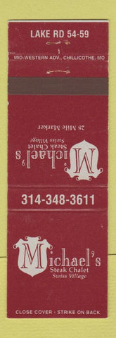 Matchbook Cover - Michael's Steak Chalet Swiss Vallage