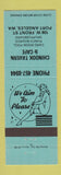 Matchbook Cover - Chinook Tavern Cafe Port Angeles WA TEAL
