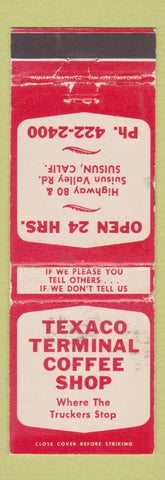 Matchbook Cover - Texaco Terminal Coffee Shop oil gas Suisun CA WEAR