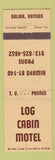 Matchbook Cover - Log Cabin Motel Salina KS