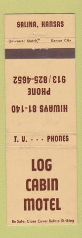 Matchbook Cover - Log Cabin Motel Salina KS