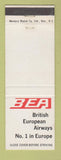 Matchbook Cover - British European Airways airline