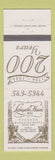 Matchbook Cover - Lafayette House Foxboro MA 1984