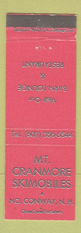 Matchbook Cover - Mount Cranmore Skimobiles NH restaurant