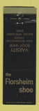 Matchbook Cover - Florsheim Shoes Varsity Boot Shop Racine WI WEAR