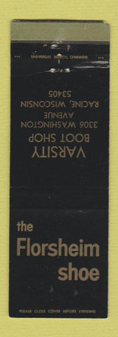 Matchbook Cover - Florsheim Shoes Varsity Boot Shop Racine WI WEAR