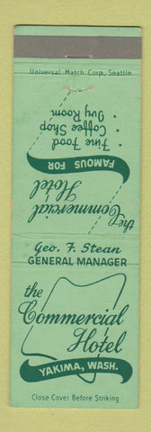 Matchbook Cover - Commercial Hotel Yakima WA
