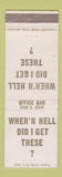 Matchbook Cover - Office Bar Dayton OH