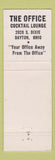 Matchbook Cover - Office Bar Dayton OH