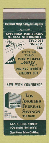 Matchbook Cover - Los Angeles Federal Savings CA WEAR