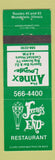 Matchbook Cover - Journey's End Restaurant Mundelein IL Annex Lounge