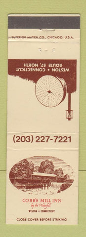Matchbook Cover - Cobb's Mill Inn Weston CT