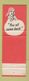 Matchbook Cover - Aunt Jemima's Kitchen Austinburg OH Black Americana