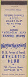 Matchbook Cover - SS Peter Paul Athletic Club Buffalo NY