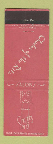 Matchbook Cover - Charles of the Ritz Salons New York City Boston Philadelphia