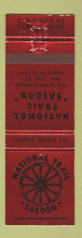 Matchbook Cover - National Trail Saloon Hebron OH