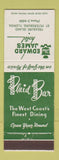 Matchbook Cover - Edward James Hotel St Petersburg FL Plaid Bar