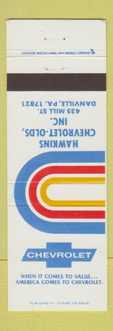 Matchbook Cover - Hawkins Chevrolet Oldsmobile Danville PA